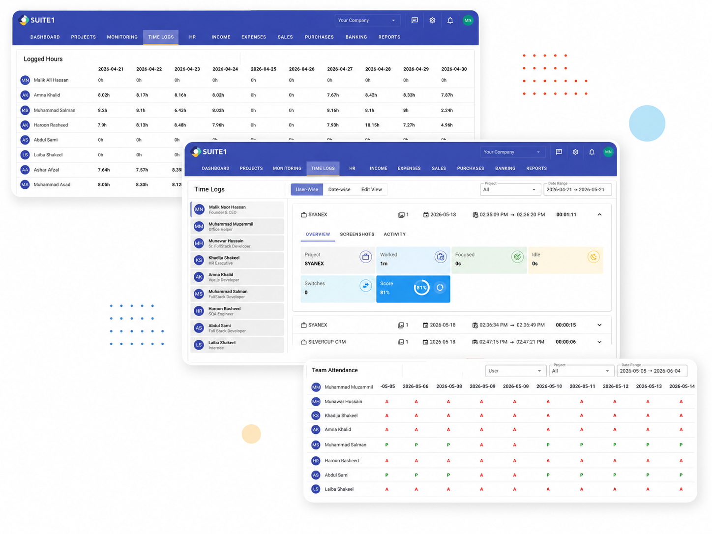 SUITE1 Timesheets